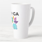 ロータスカラフルバランスとヨガフェミニンビベス カフェラテマグ (右アングル)