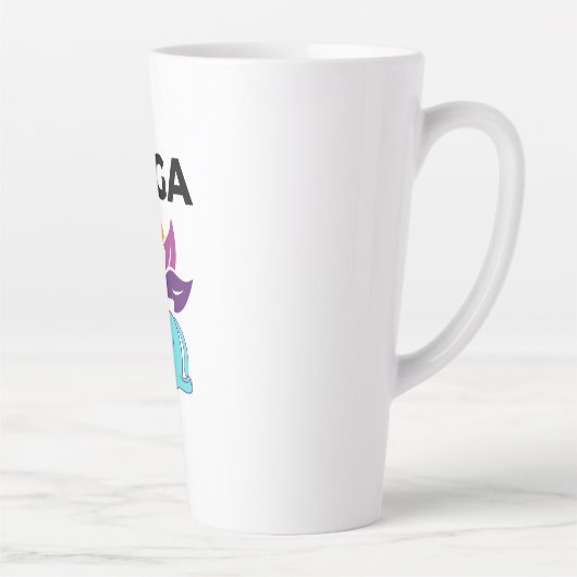 ロータスカラフルバランスとヨガフェミニンビベス カフェラテマグ (右)