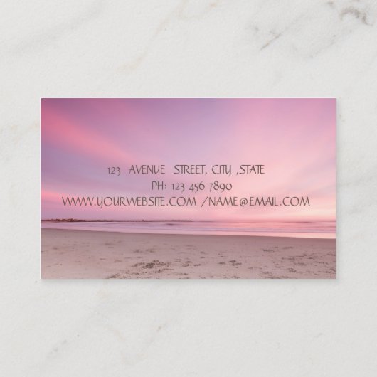 ロータスカラフルフラワービーチインストラクター 名刺 (裏面)