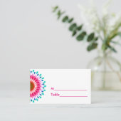 ロータスカラフルフローラ結婚のシーティングカード プレイスカード (スタンド正面)