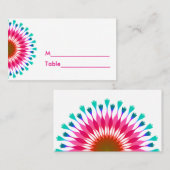 ロータスカラフルフローラ結婚のシーティングカード プレイスカード (正面/裏面)