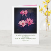 ロータスカード(引用文付) カード (黄色い花)