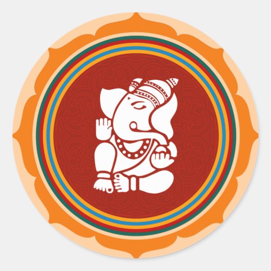 ロータスガネシャデザイン ラウンドシール (正面)