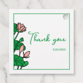 ロータスガーデンパパーソナライズされたーティーラベル フェイバータグ (裏面)