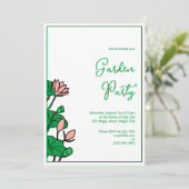 ロータスガーデンパーソナライズされたパーティの招待状 招待状 (スタンド正面)
