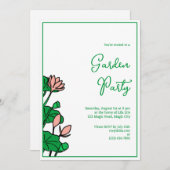 ロータスガーデンパーソナライズされたパーティの招待状 招待状 (正面/裏面)