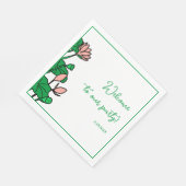 ロータスガーデンパーソナライズされたパーティー紙ナプキンス スタンダードランチョンナプキン (角)