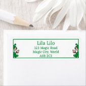 ロータスガーデンパーソナライズされた差出人住所ラベル ラベル (インサイチュ)