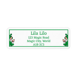 ロータスガーデンパーソナライズされた差出人住所ラベル ラベル