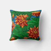 ロータスガーデン16インチX 16インチ綿枕 クッション (裏面)