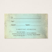 ロータスギフトカード (裏面)