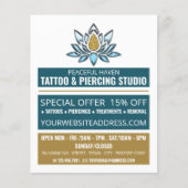 ロータスタトゥー,タトゥー&体ピアシングスタジオアドバイト チラシ (正面)