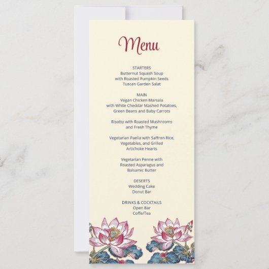 ロータスチベットアート結婚スタイル 招待状 (正面)