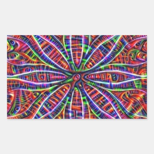 ロータステッサイケデリックカー 長方形シール (正面)