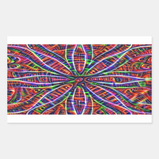 ロータステッサイケデリックカー 長方形シール