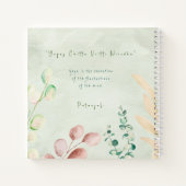 ロータスデイリー練習の水彩ヨガガール ノートブック (裏面)