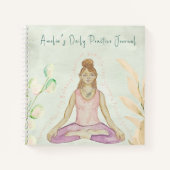 ロータスデイリー練習の水彩ヨガガール ノートブック (正面)