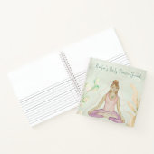 ロータスデイリー練習の水彩ヨガガール ノートブック (内部)