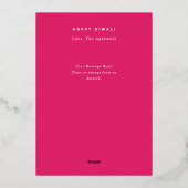 ロータスハッピーディワリホリデーフォトゴールドフォイルカード 箔シーズンカード (裏面)