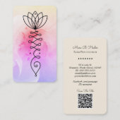 *~*ロータスハート霊気ニルヴァナヨガマッサージバラQR 名刺 (正面/裏面)