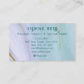 ロータスバエレガントッドフォーウェルネススパ | 大理石と金ゴールド 名刺 (裏面)