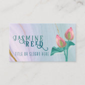 ロータスバエレガントッドフォーウェルネススパ | 大理石と金ゴールド 名刺 (正面)