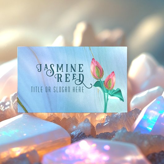 ロータスバエレガントッドフォーウェルネススパ | 大理石と金ゴールド 名刺