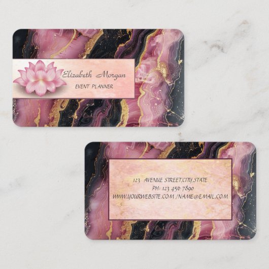 ロータスバエレガントルガンディ大理石 名刺 (正面/裏面)