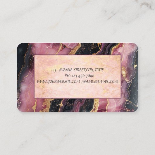 ロータスバエレガントルガンディ大理石 名刺 (裏面)