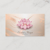 ロータスバラ金ゴールドブラシストロークロータス 名刺 (正面)