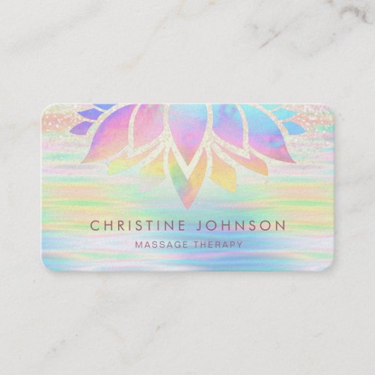 ロータスパステルレインボーデザイン 名刺 (正面)