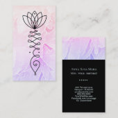 *~*ロータスパステル牡丹ヒーラーマッサージヨガ霊気 名刺 (正面/裏面)