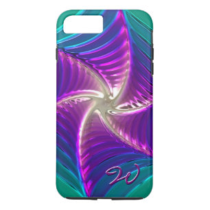 ロータスパターンガラスアート5A iPhone 7ケース 8 Plus/7 Plusケース