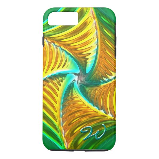 ロータスパターンガラスアート5B iPhone 7ケース Case-Mate iPhoneケース (裏面)