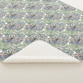 ロータスパターン毛布 シェルパブランケット (3/4)