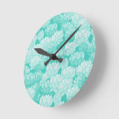 ロータスパターン2 ラウンド壁時計 (傾斜)