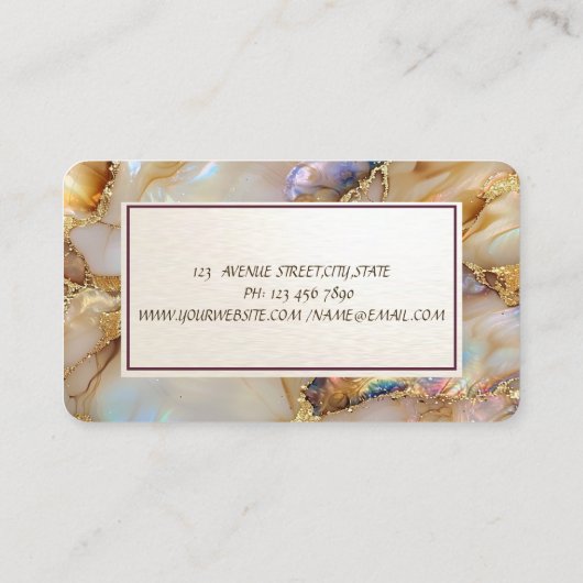 ロータスパーエレガントル大理石 名刺 (裏面)