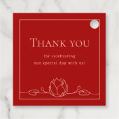 ロータスパーソナライズされた結婚式の引き出物ラベル フェイバータグ (裏面)