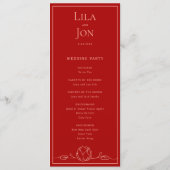 ロータスパーソナライズされた結婚式 プログラム (裏面)