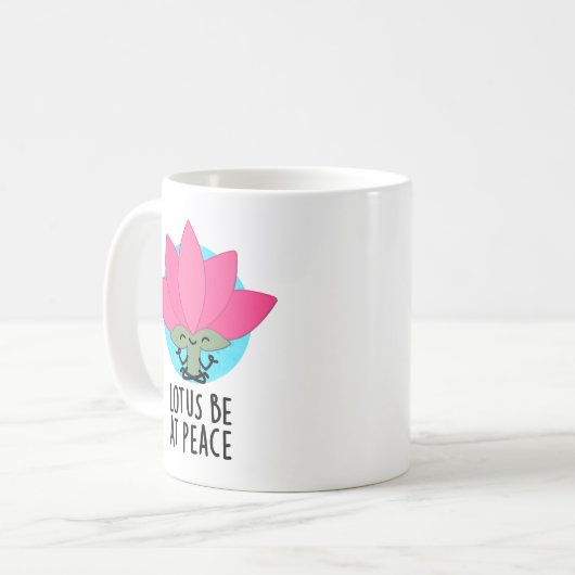 ロータスビーアットピースプラントプおもしろいン コーヒーマグカップ (正面左)