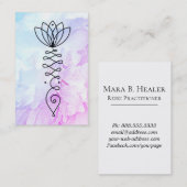 ***ロータスピオニーハートニルヴァーマッサージ霊気ヨガ 名刺 (正面/裏面)