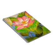 ロータスピンク《植物》スイレンの水彩画絵画像 ノートブック (右側)