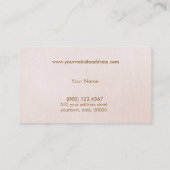 ロータスファッションブティックピンクリネンビジネスカード 名刺 (裏面)