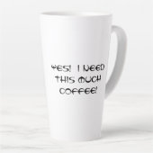 ロータスフラワーと姿勢ラテ カフェラテマグ (右アングル)