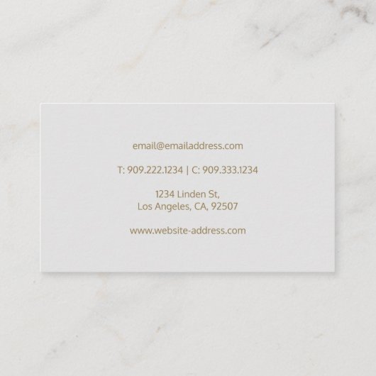 ロータスフラワーのロゴ 名刺 (裏面)