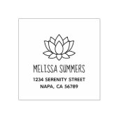 ロータスフラワーアドレス ラバースタンプ (インプリント)
