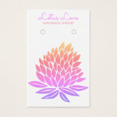 ロータスフラワーイヤリングネックレスジュエリーディスプレイカード (正面)