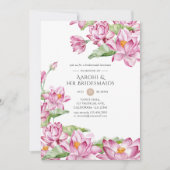 ロータスフラワーインディアンブリデスメイドランチョン 招待状 (正面)