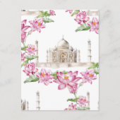 ロータスフラワーインディアン結婚ズゲスト詳細 エンクロージャーカード (裏面)