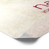 ロータスフラワーウォーター色ナマステヨガ瞑想 ポスター (角)